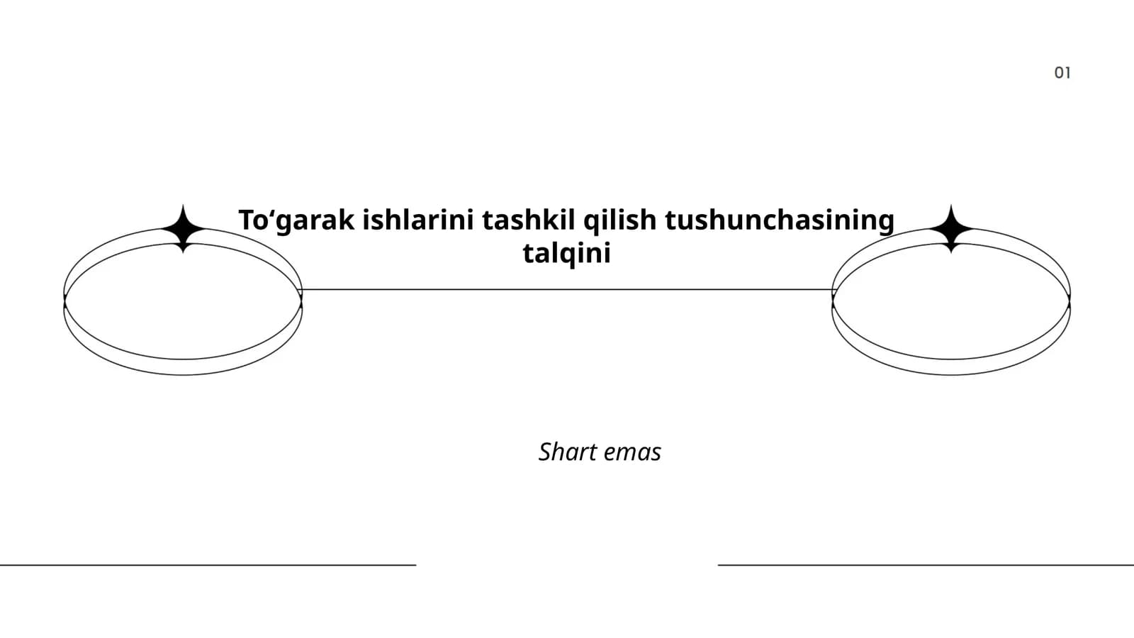 Toʻgarak ishlarini tashkil qilish tushunchasining talqini