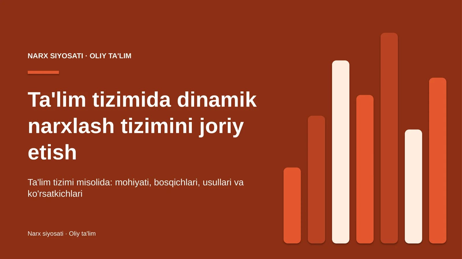 ta'lim tizimida dinamik narxlash tizimini joriy etish 6510