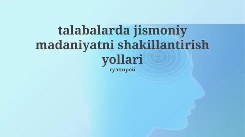Jismoniy tarbiya dasturlari