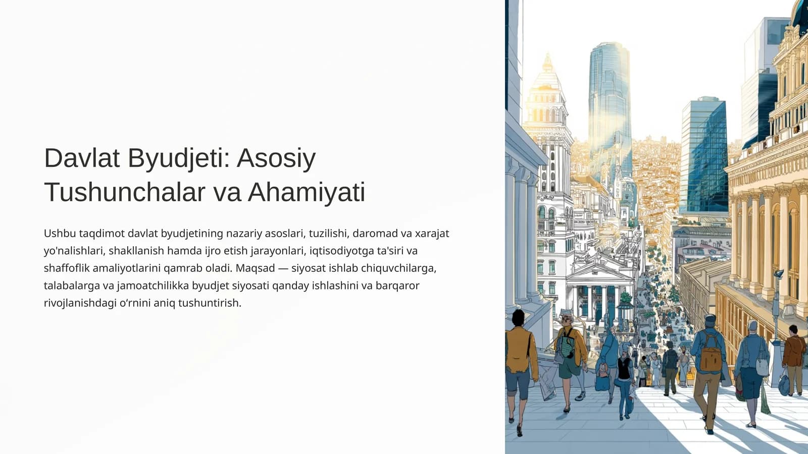 Davlat Byudjeti Asosiy Tushunchalar va Ahamiyati