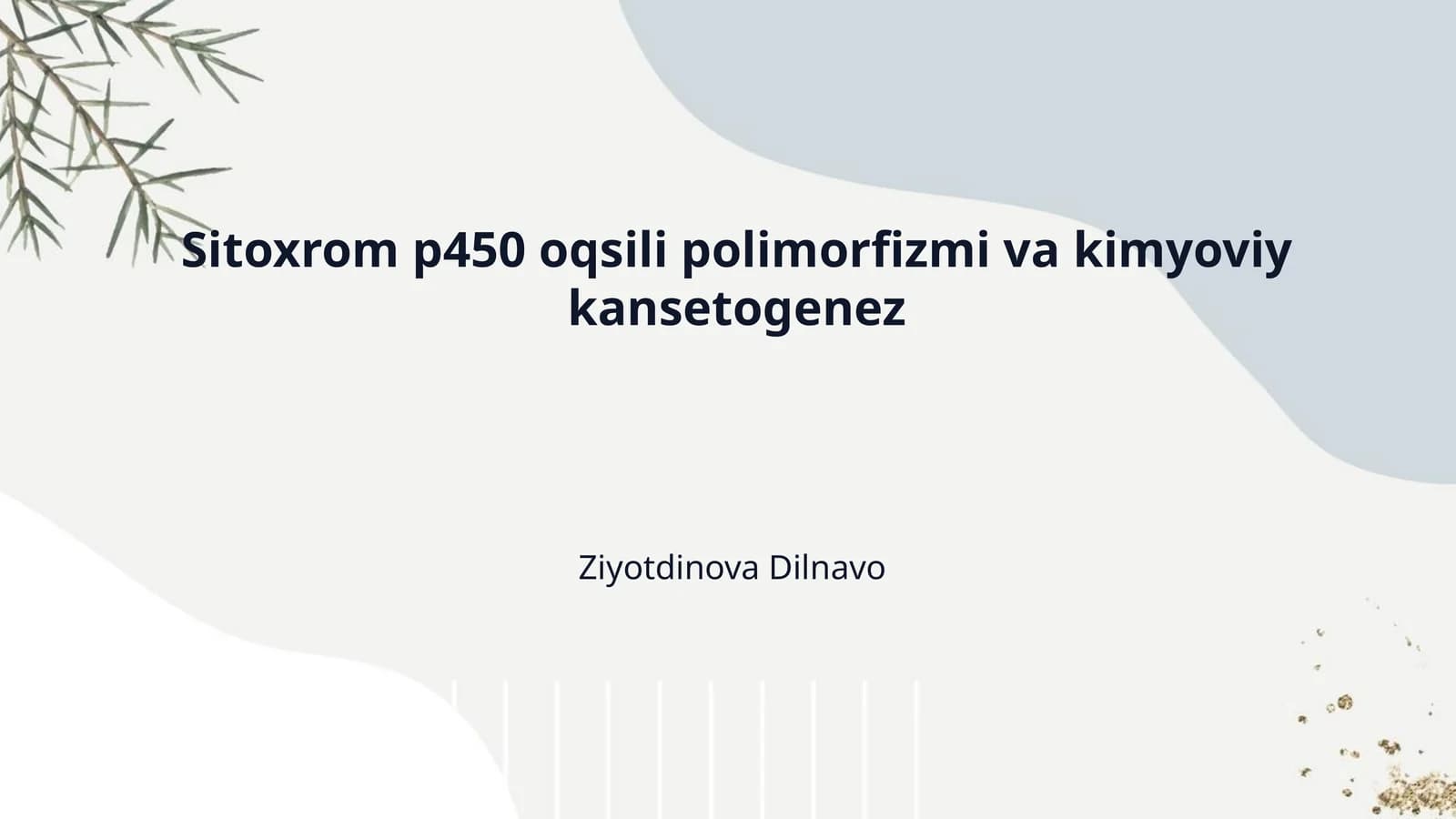 Sitoxrom p450 oqsili polimorfizmi va kimyoviy kansetogenez