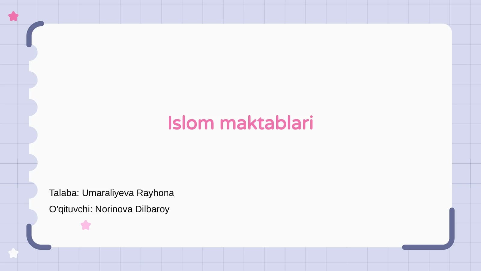 Islom maktablari