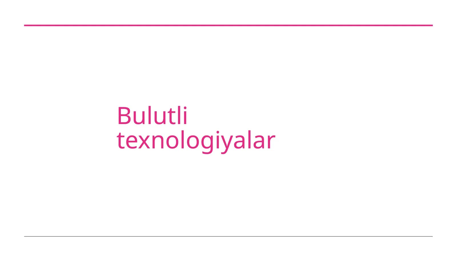 Bulut Teknologiyaları