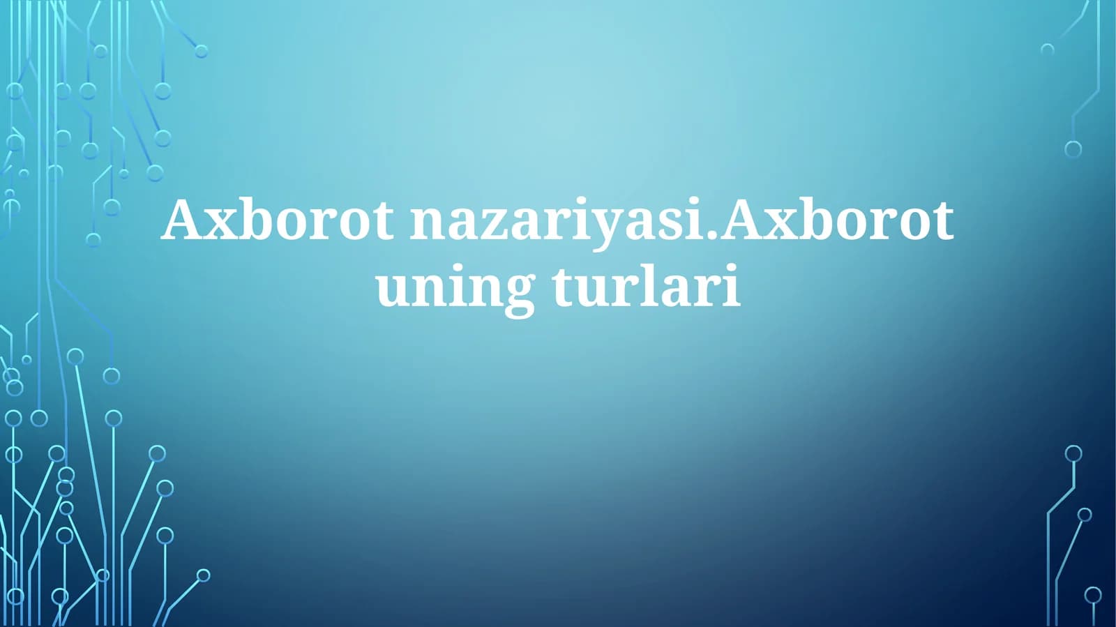 Axborotnazariyasi