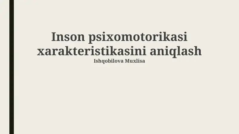 Psixomotor ko'nikmalar: Ta'rif va turlari