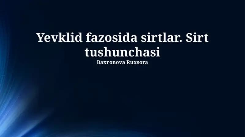 Egrilik va geodezik chiziqlar