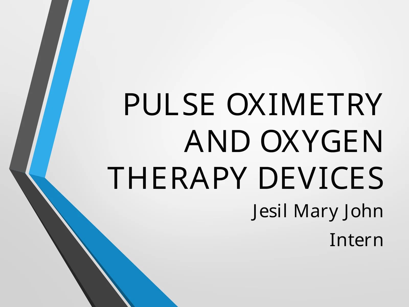PULSE OXIMETRY AND OXYGEN THERAPY DEVICES