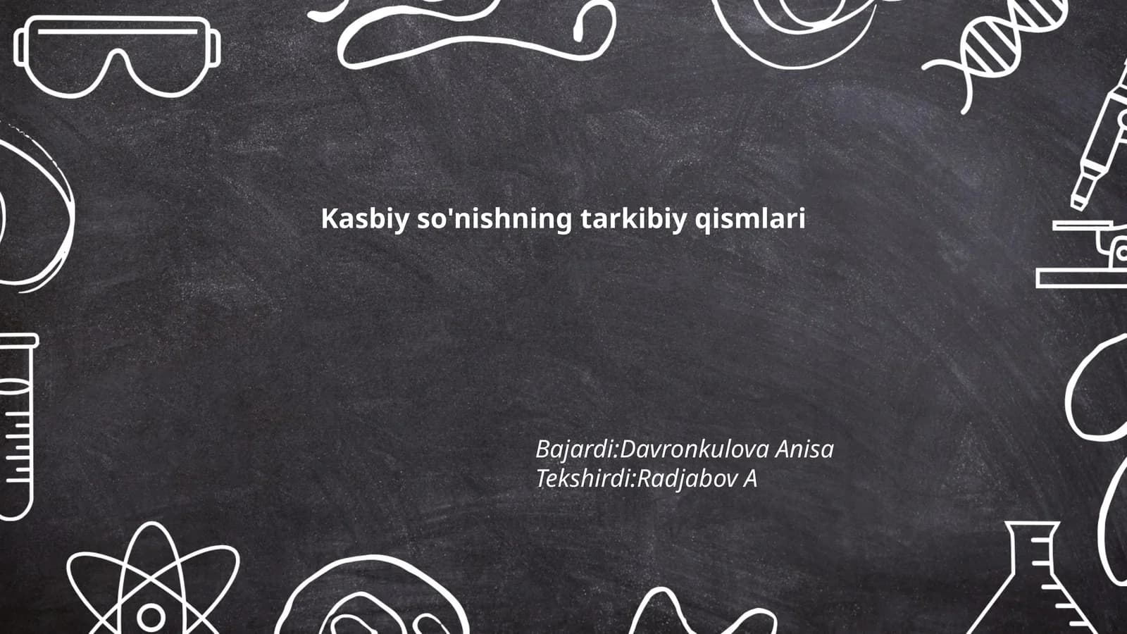 Kasbiy so'nishning tarkibiy qismlari
