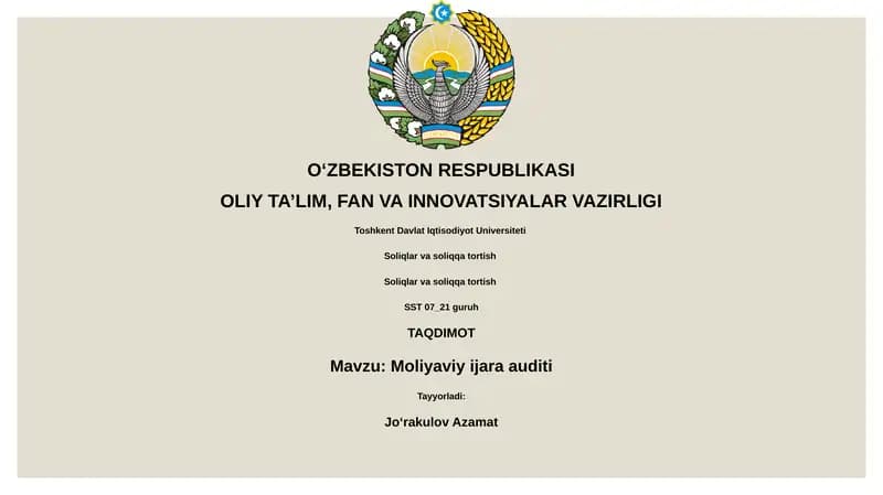 Moliyaviy ijara auditi