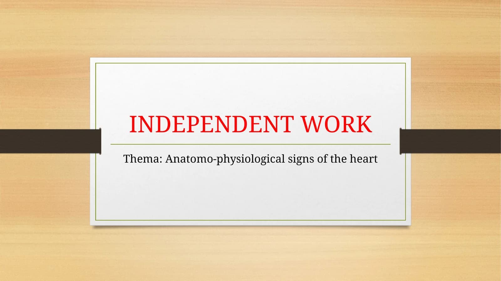 Anatomo-physiological signs of the heart