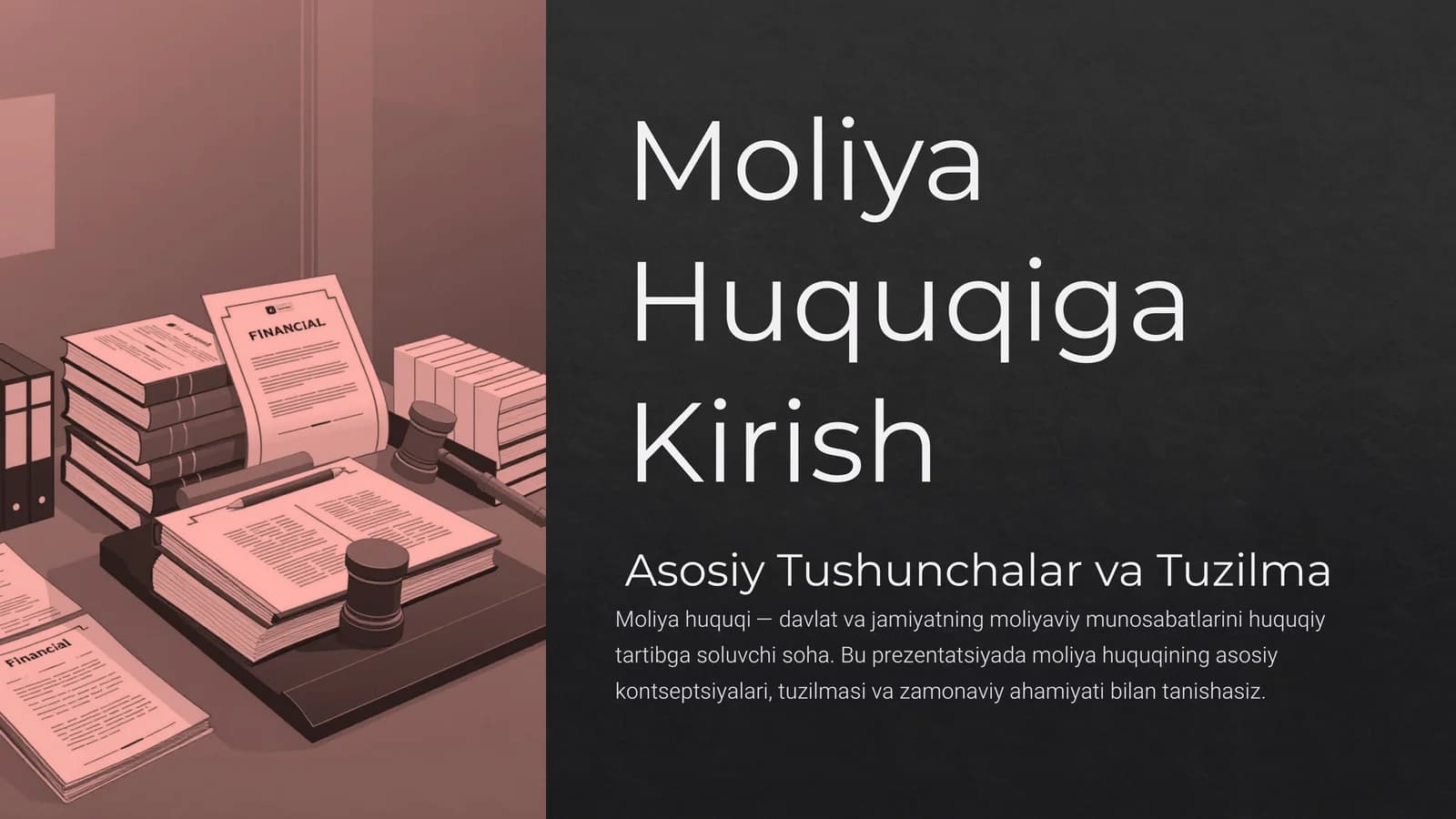 Moliya huquqiga kirish
