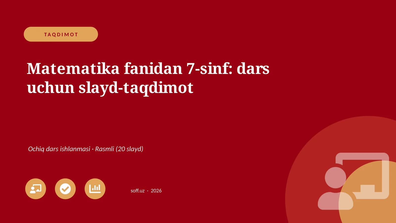 Matematika fanidan 7-sinf: dars uchun slayd-taqdimot
