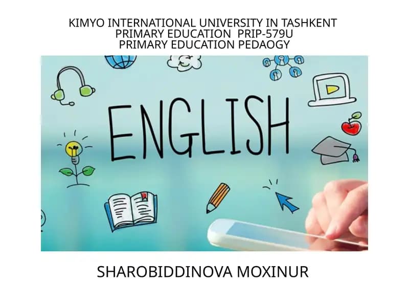 PRIMARY EDUCATION PEDAOGY
