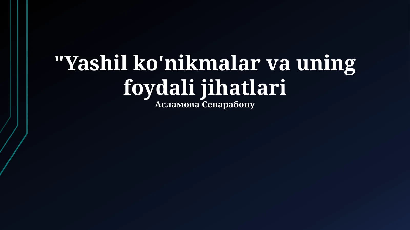 Yashill Ko'nikmalar