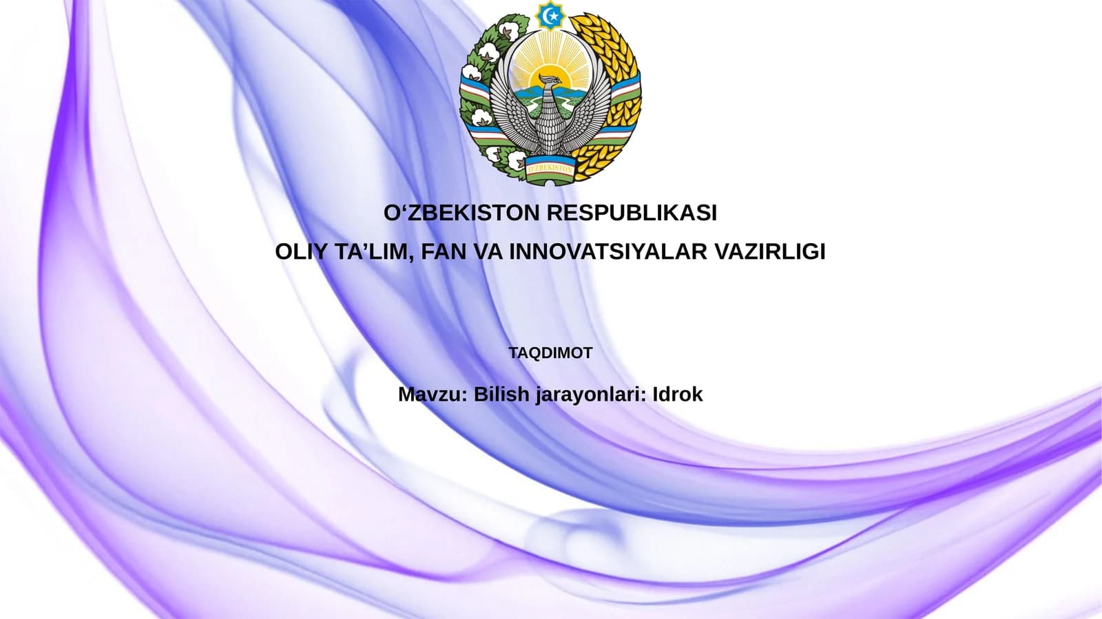 Bilishjarayonlari:Idrok