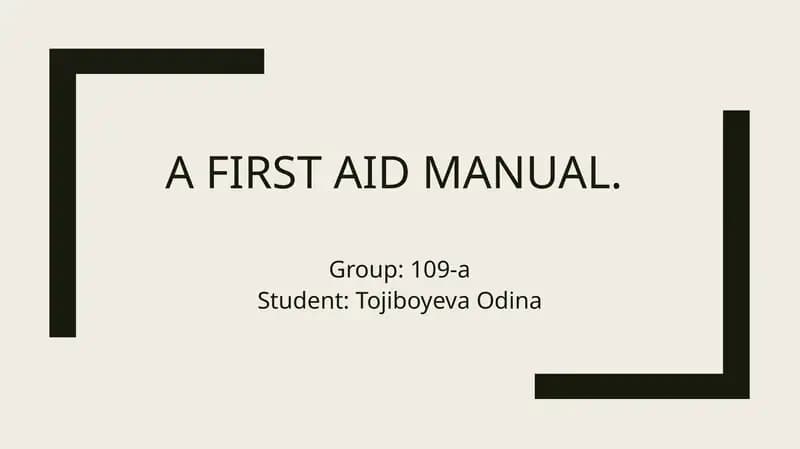 Afirst aid manual