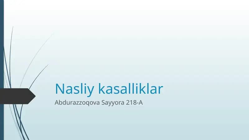 Nasliykasalliklar