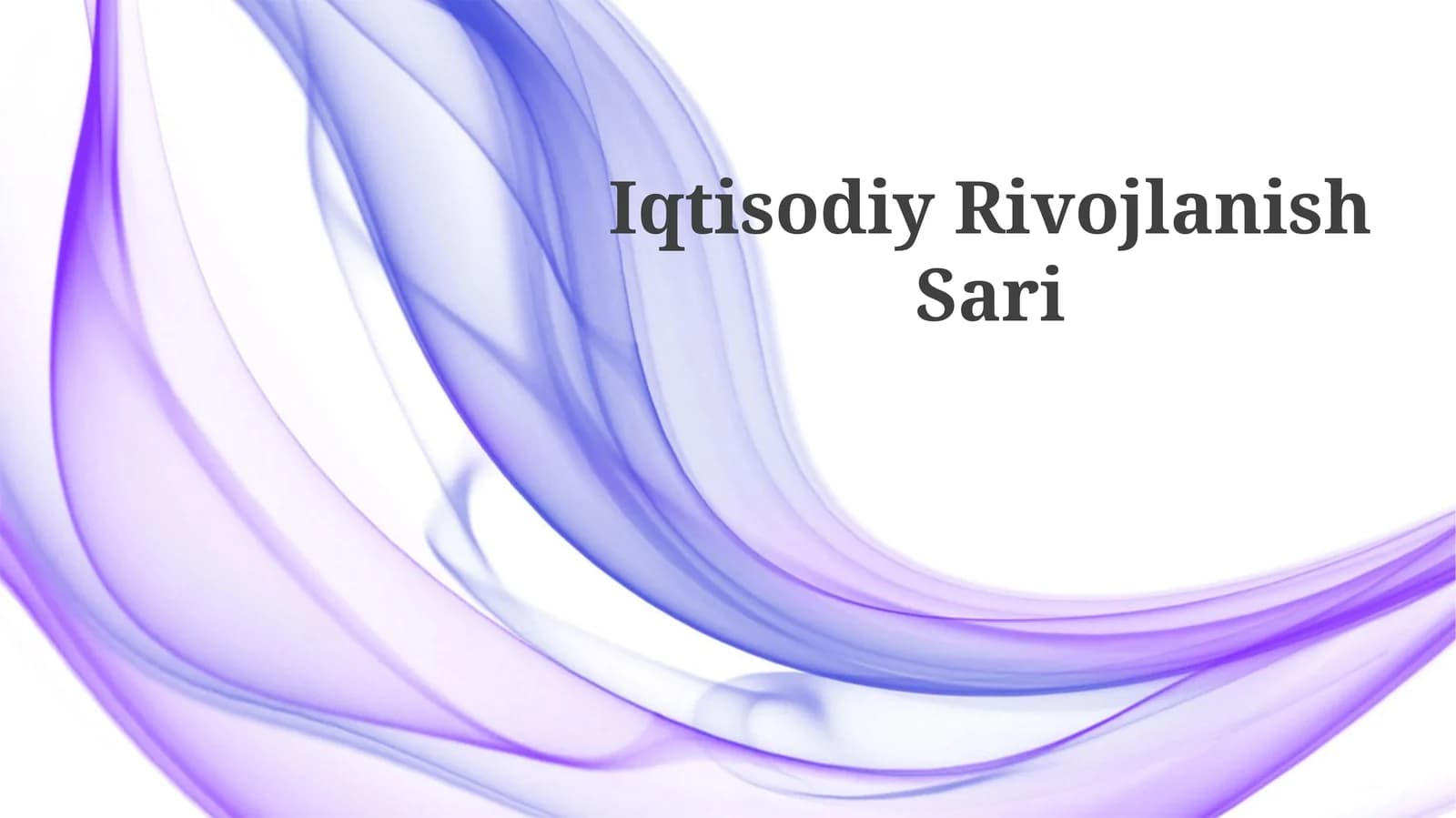 Iqtisodiy Rivojlanish Sari