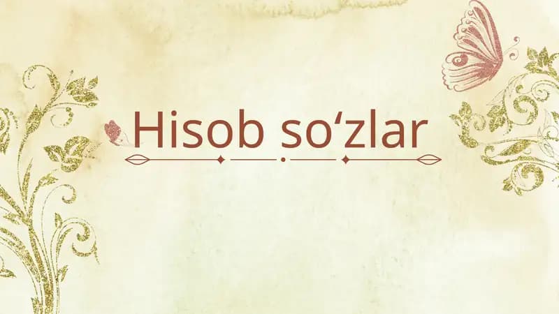 Hisob soʻzlar