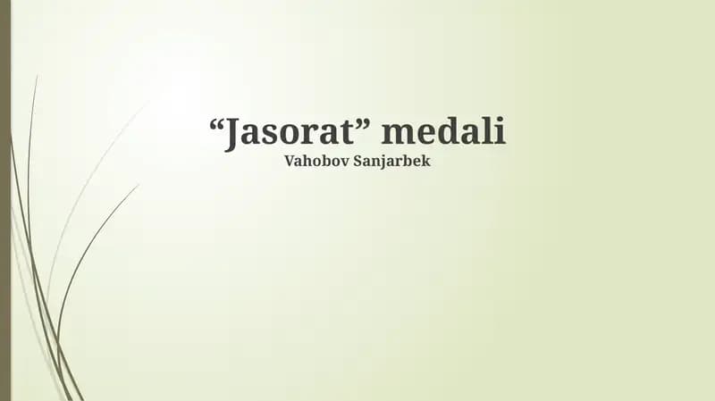 “Jasorat” medali