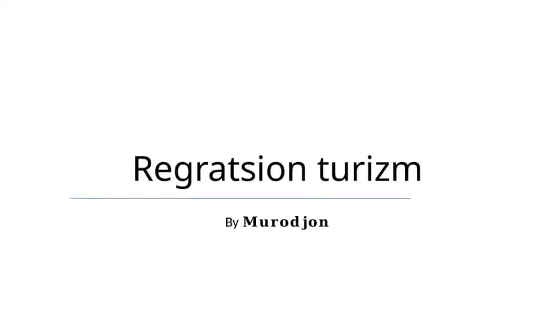 Regratsion turizm