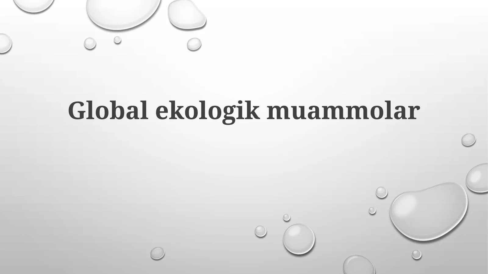 Globalekologikmuammolar