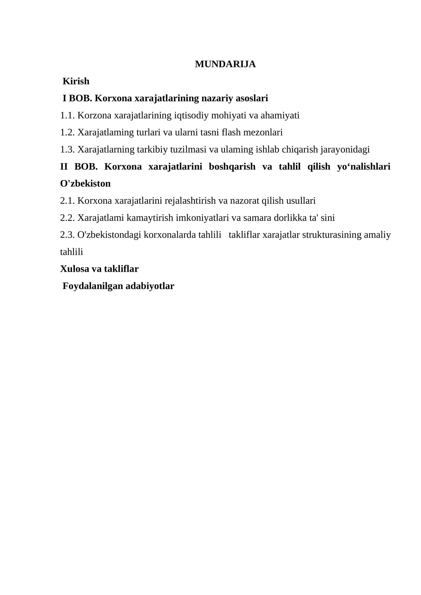 Bozor iqtisodiyoti sharoitida korxonaning samarali faoliyati