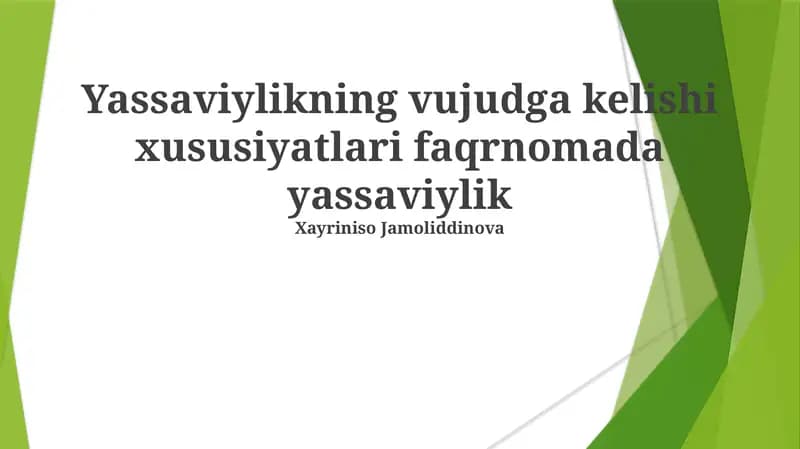 Yasaviy Faqirnomasi Ahmad Yassaviy