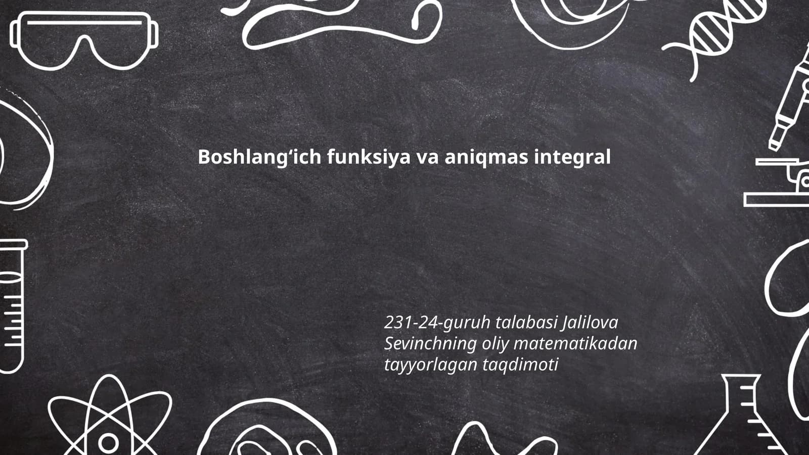 Boshlangʻich funksiya va aniqmas integral