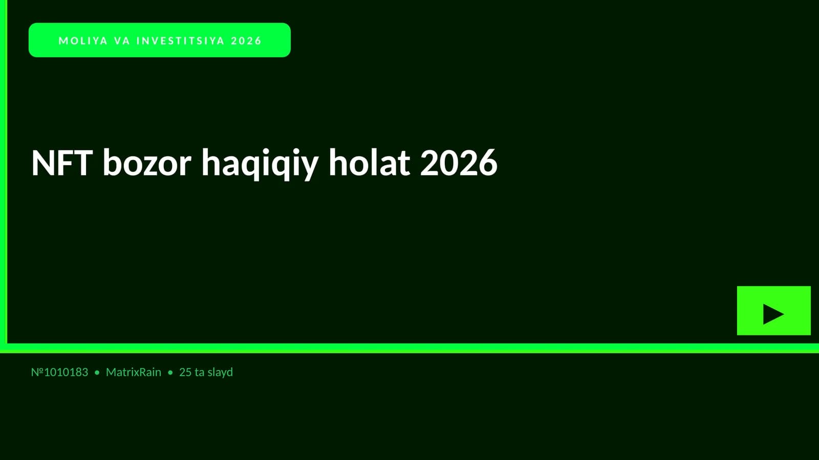 NFT bozor haqiqiy holat 2026