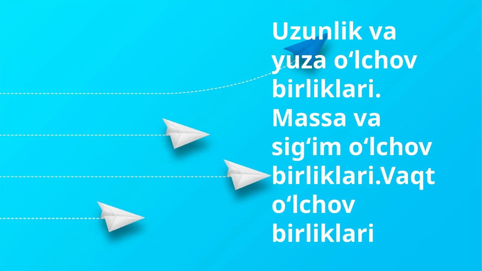 Vaqt va uzunlik birliklari