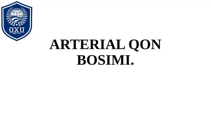 ARTERIAL QON BOSIMI