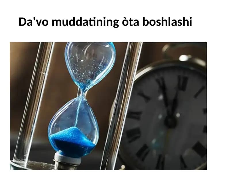 Da'vomuddatiningòtaboshlashi