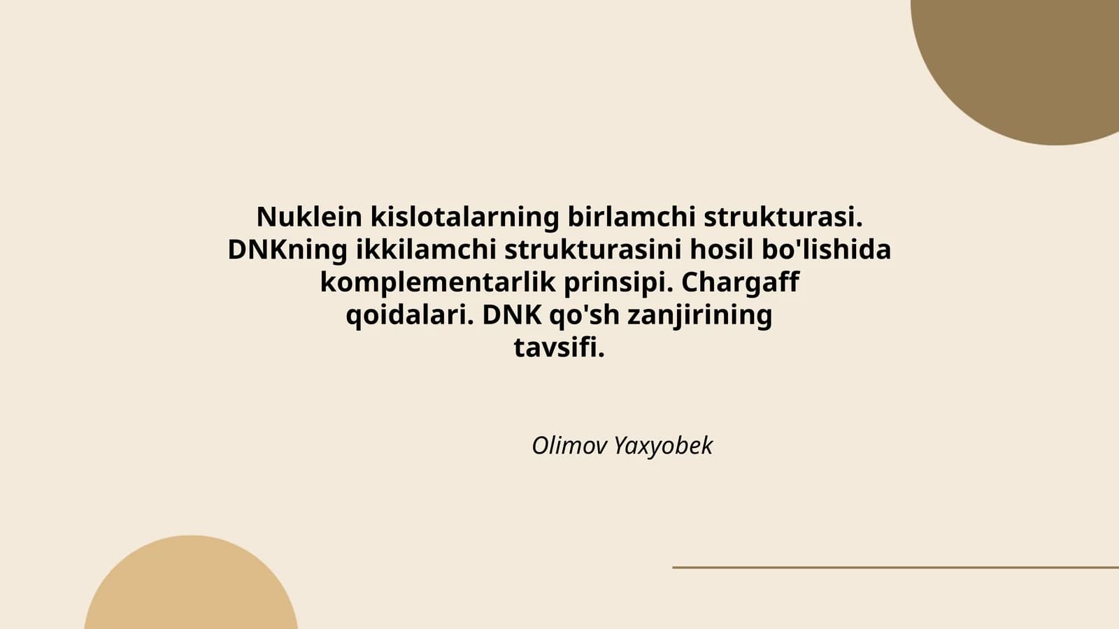 Nuklein kislotalarning birlamchi strukturasi