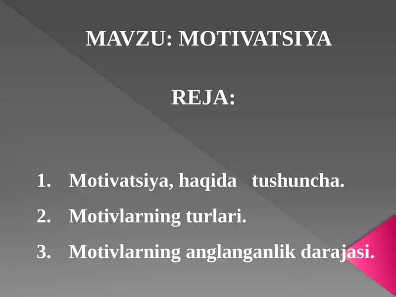 MOTIVATSIYA