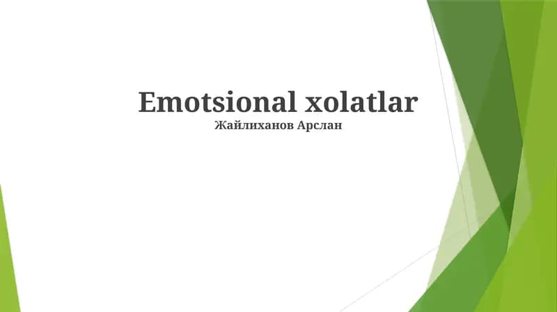 Emotsional xolatlar