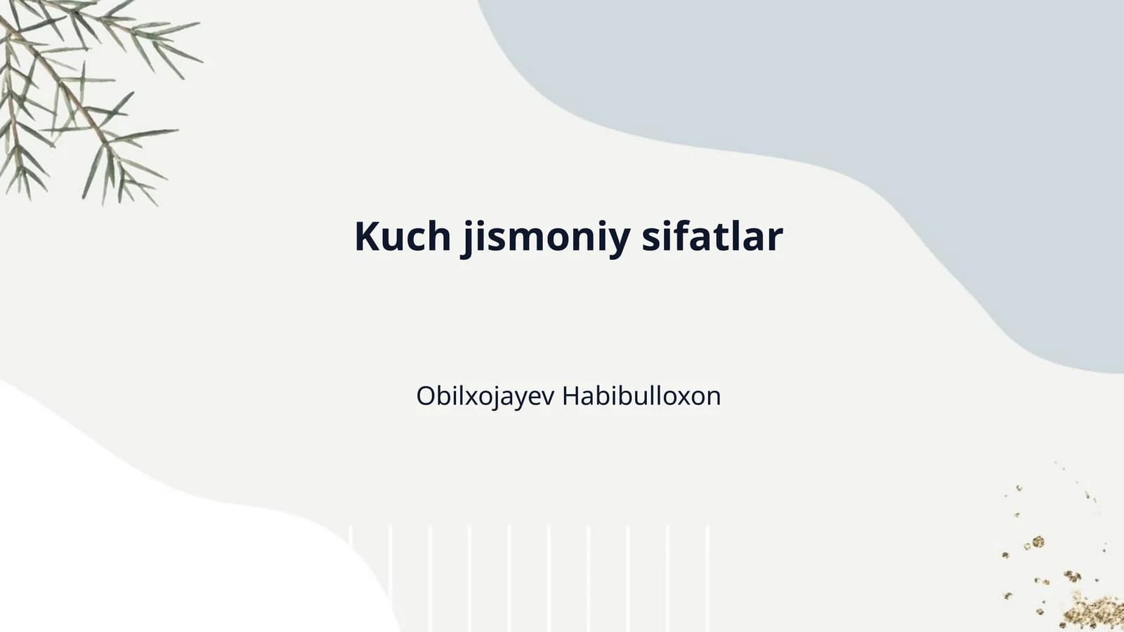 Kuch jismoniy sifatlar