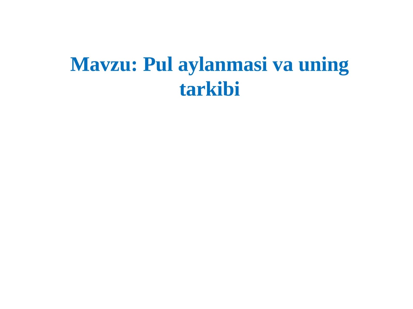 Pulaylanmasi va uning tarkibi