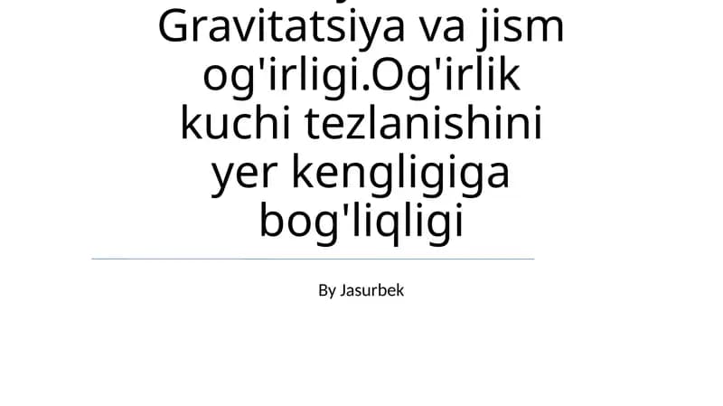 Gravitatsion maydon