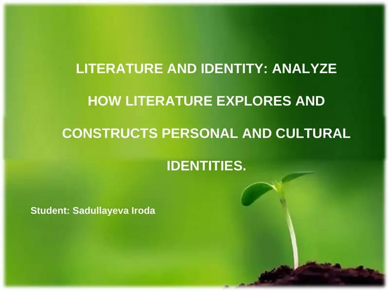 PhD programme in Literature and Cultural Identity