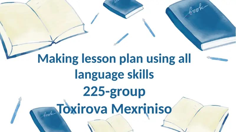Making lesson plan using all language skills