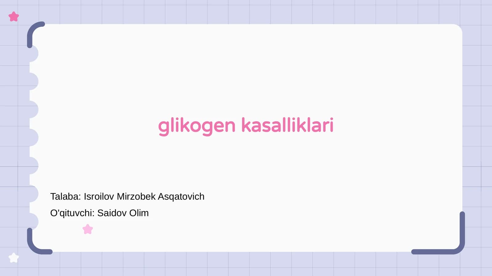 Glikogen kasalliklari