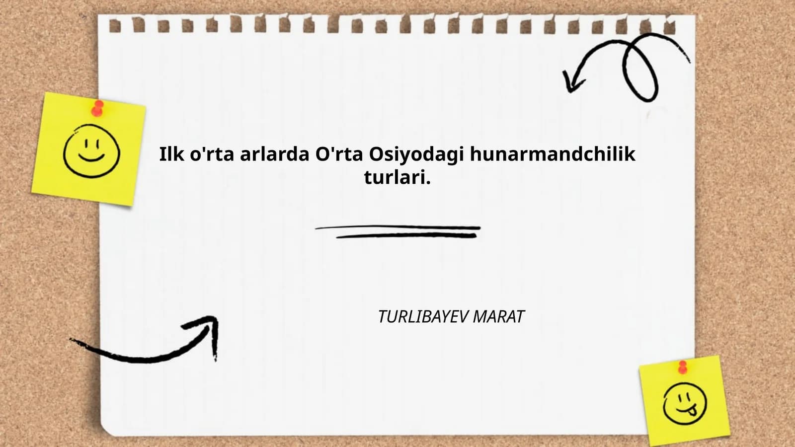 O'rta Osiyodagi hunarmandchilik turlari