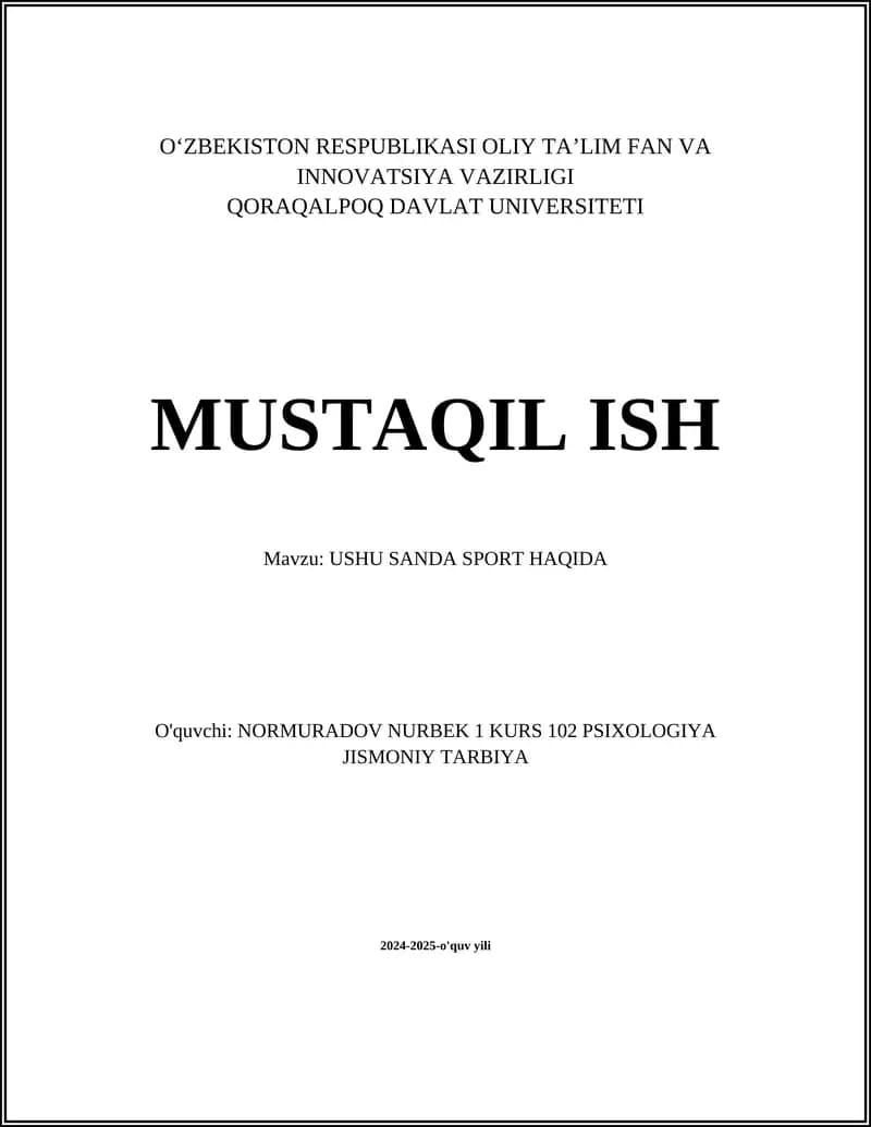 Ushu Sanda sport