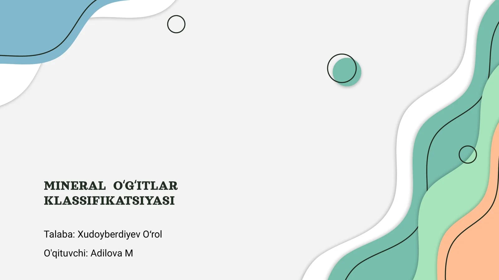 MINERAL O‘G‘ITLAR KLASSIFIKATSIYASI