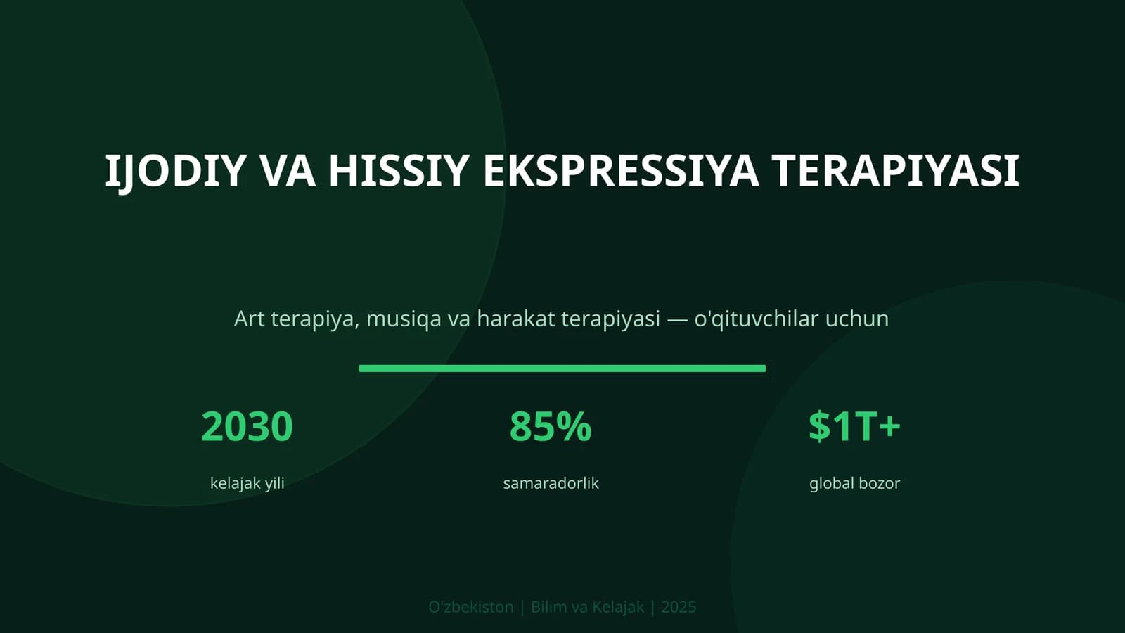 IJODIY VA HISSIY EKSPRESSIYA TERAPIYASI