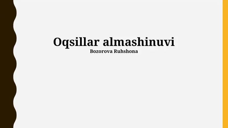 Oqsillar almashinuvi
