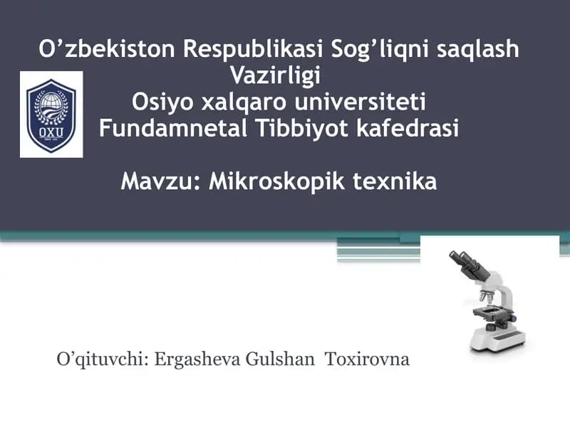 Mikroskopik texnika
