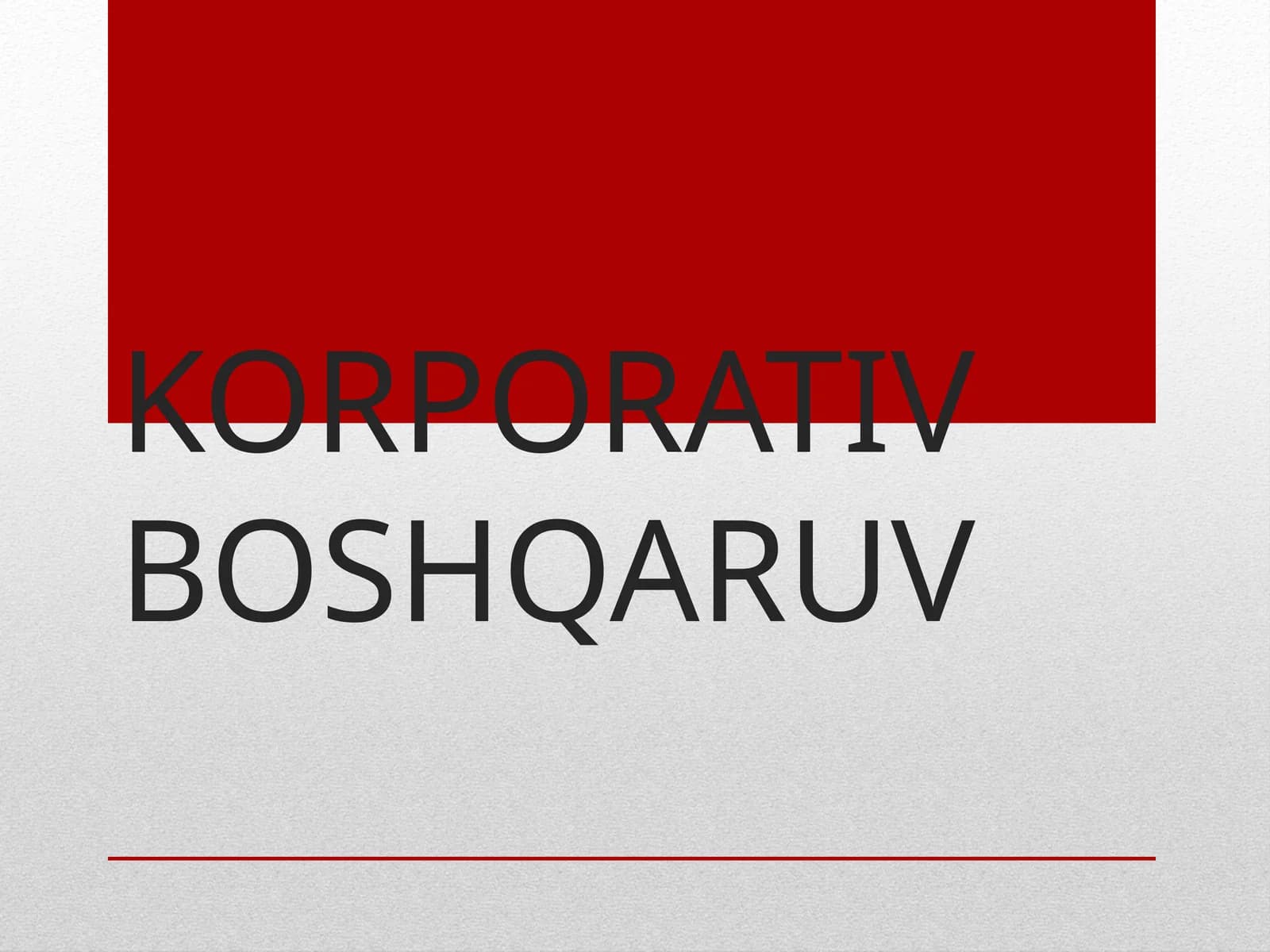 Korporativ boshqaruv