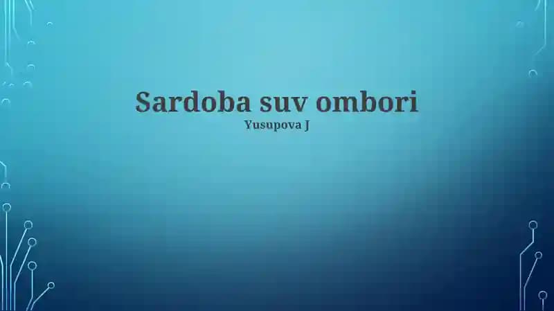 Sardoba suv ombori